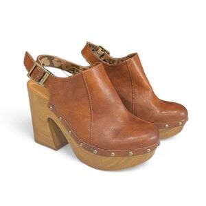 Korks Delaney Platform Clog, Size 7, Sling back